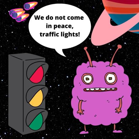Aliens have not come in peace for traffic lights