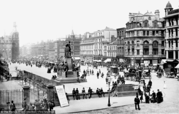 Manchester's Piccadilly Gardens in 1889