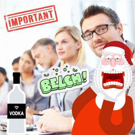 Santa Claus in an important stakeholder meeting