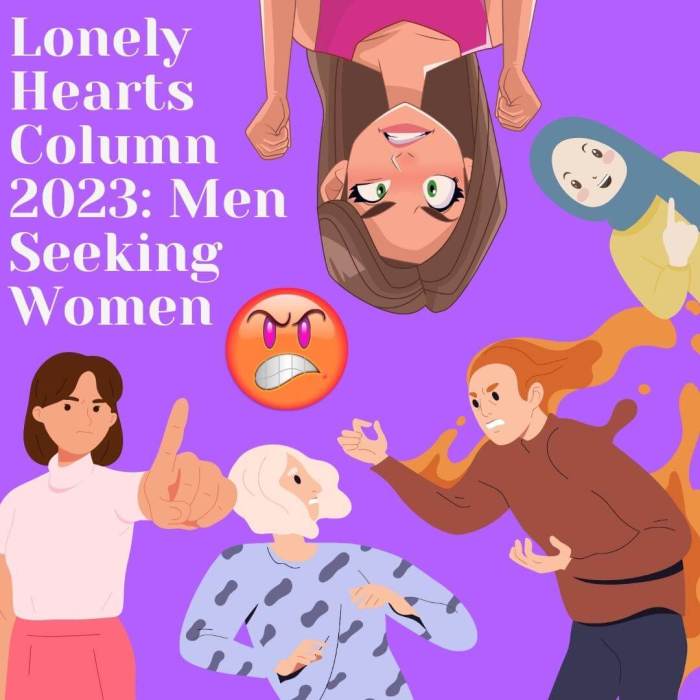 Lonely Hearts Column 2023 Men Seeking Women