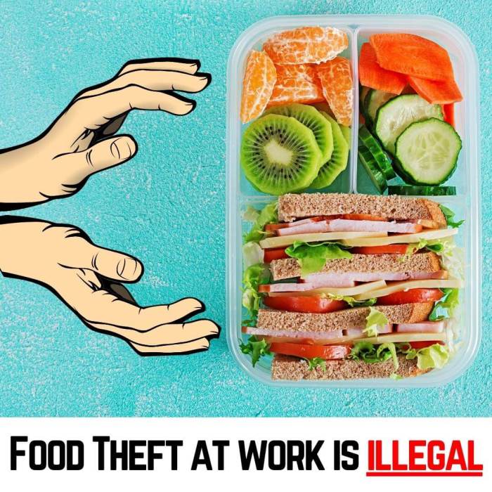 Food theft at work is illegal