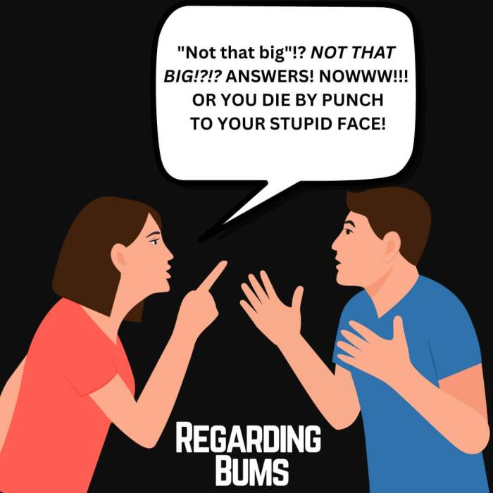 Responding to a woman about if her bum looks big