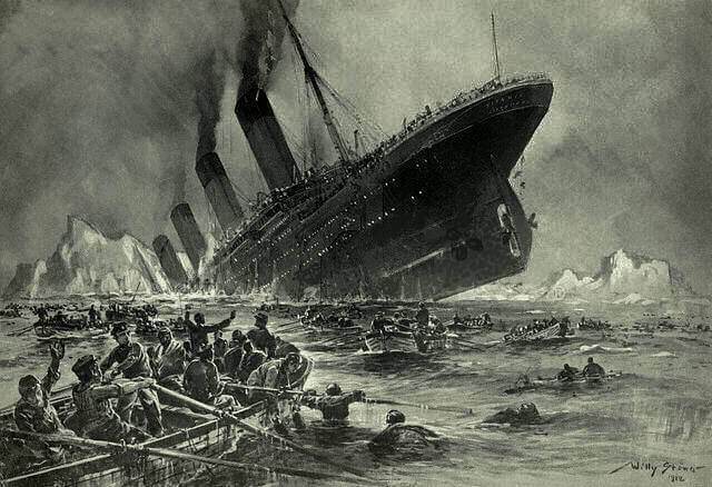 Sinking of the Titanic by Willy Stöwer