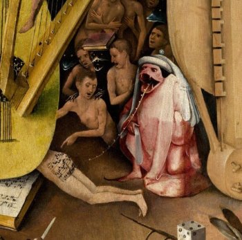 Pink monster from The Garden of Earthly Delights