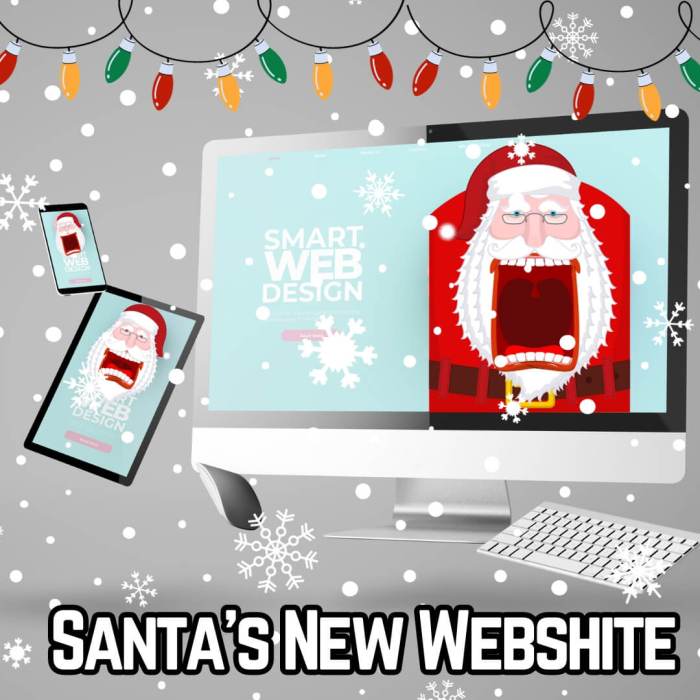 Santa's brand new website design