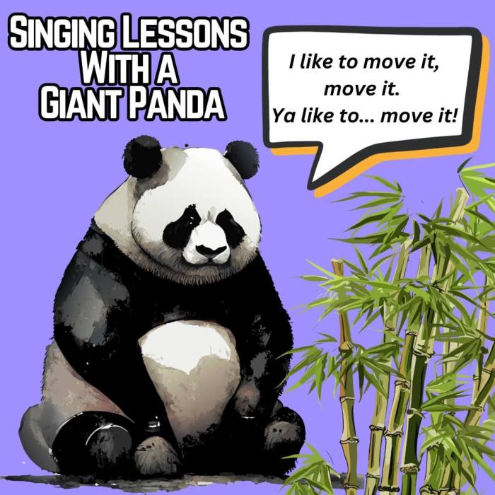 Singing lessons with a giant panda