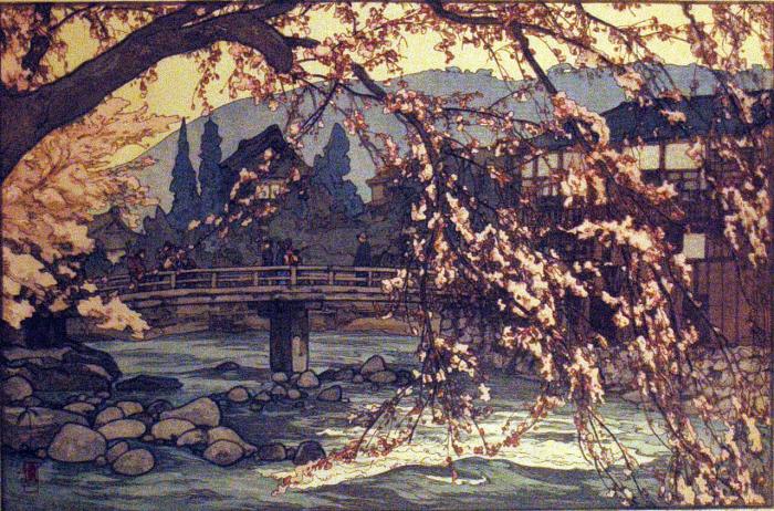 Spring in a Hot Spring by Hiroshi Yoshida