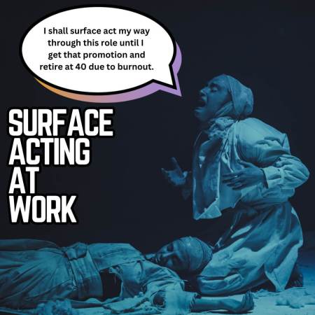 The drama of surface acting at work