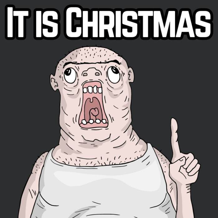 Handsome man Christmas card