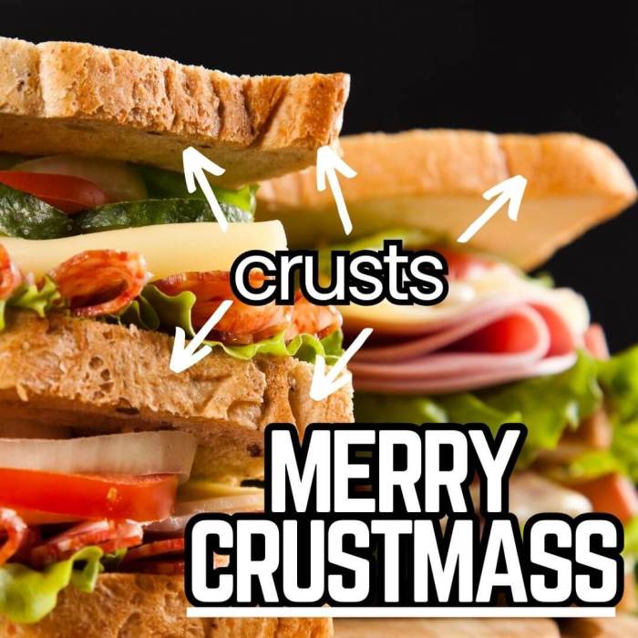 Happy crustmass sandwich card