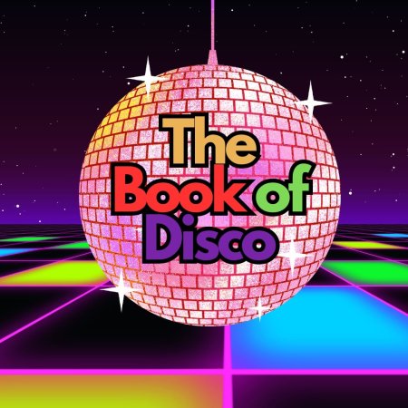The Book of Disco with many disco lights strobing away