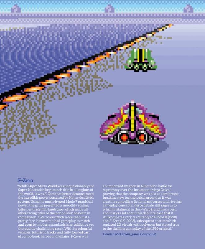 F-Zero on the SNES from Bitmap Books' SNES Compendium