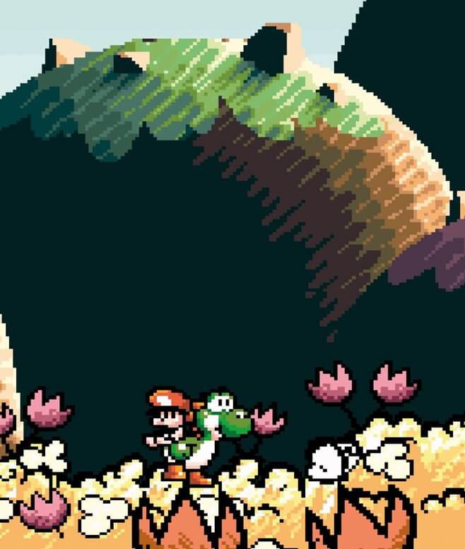 Yoshi's Island on the SNES from Bitmap Books' SNES Compendium
