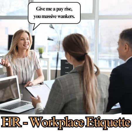 An employee making a grievous error while visiting human resources