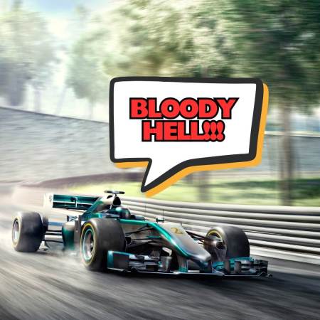 An F1 driver swearing in the car