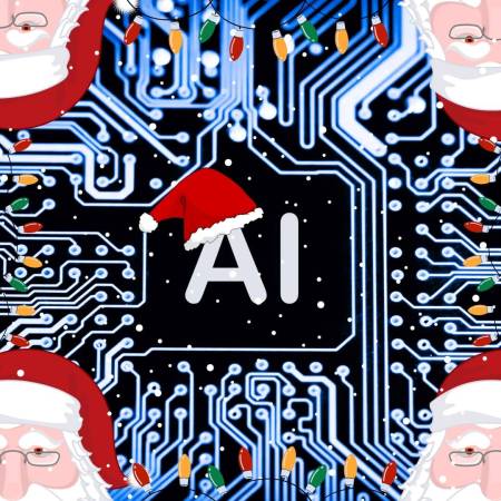 Christmas AI and Santa use of artificial intelligence for Christmas