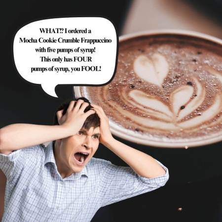 Annoying man being fussy in a coffee shop