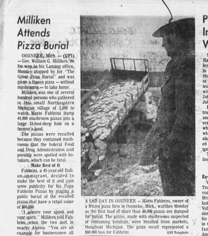 Great Michigan Pizza Funeral of 1973