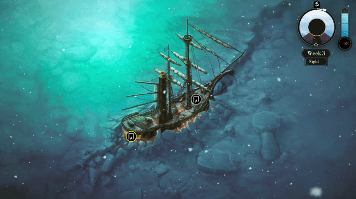 The Pale Beyond ship set in ice