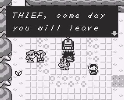 Link being called THIEF in Link's Awakening