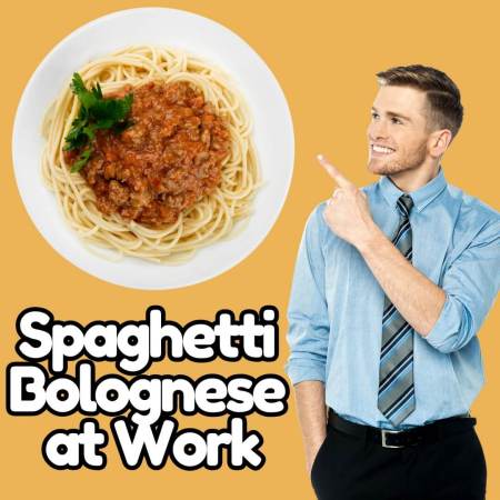 Spaghetti bolognese at work