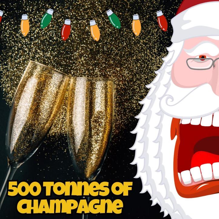 Crazy Santa and 500 tonnes of champagne