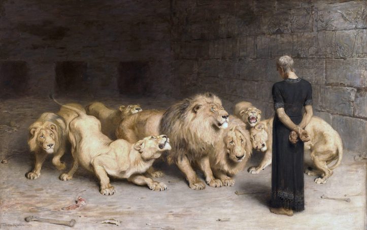 Daniel in the Lion's Den by Briton Rivière